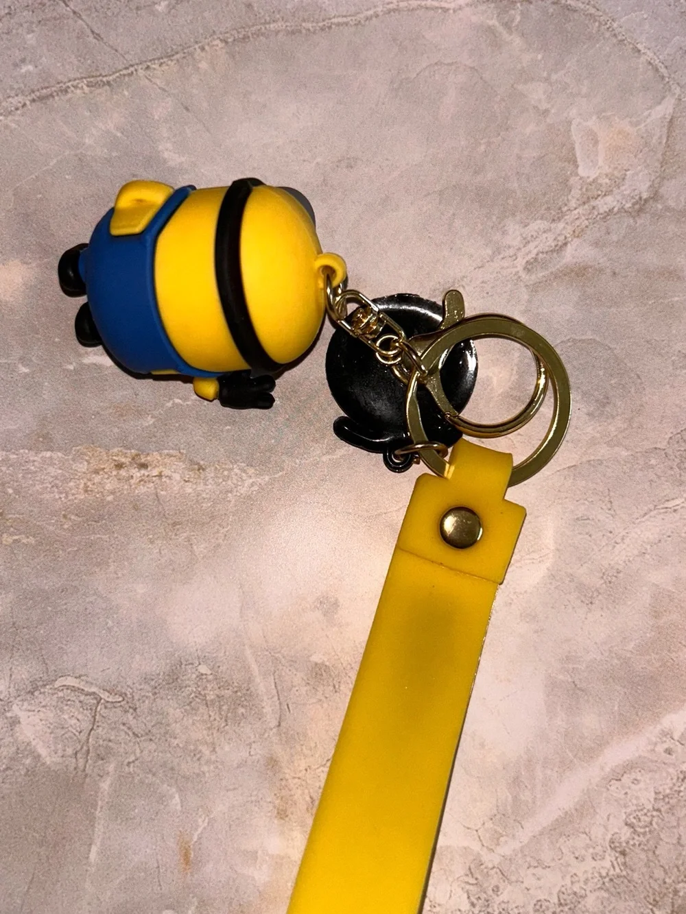 Minions Yellow & Blue Keychain with Silicone Strap